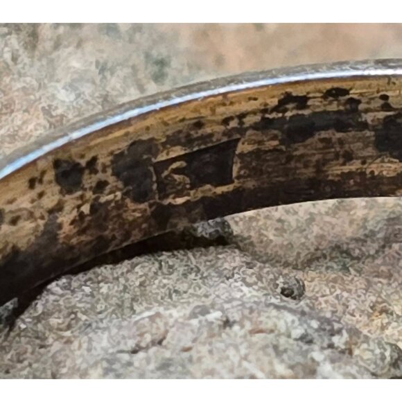 Antique Victorian Sterling Silver Garnet Ring Size 5 Rose Cut Facets Prong Set - Picture 3 of 11